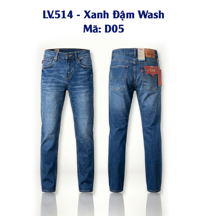 LV.514 Xanh Đậm Wash D05